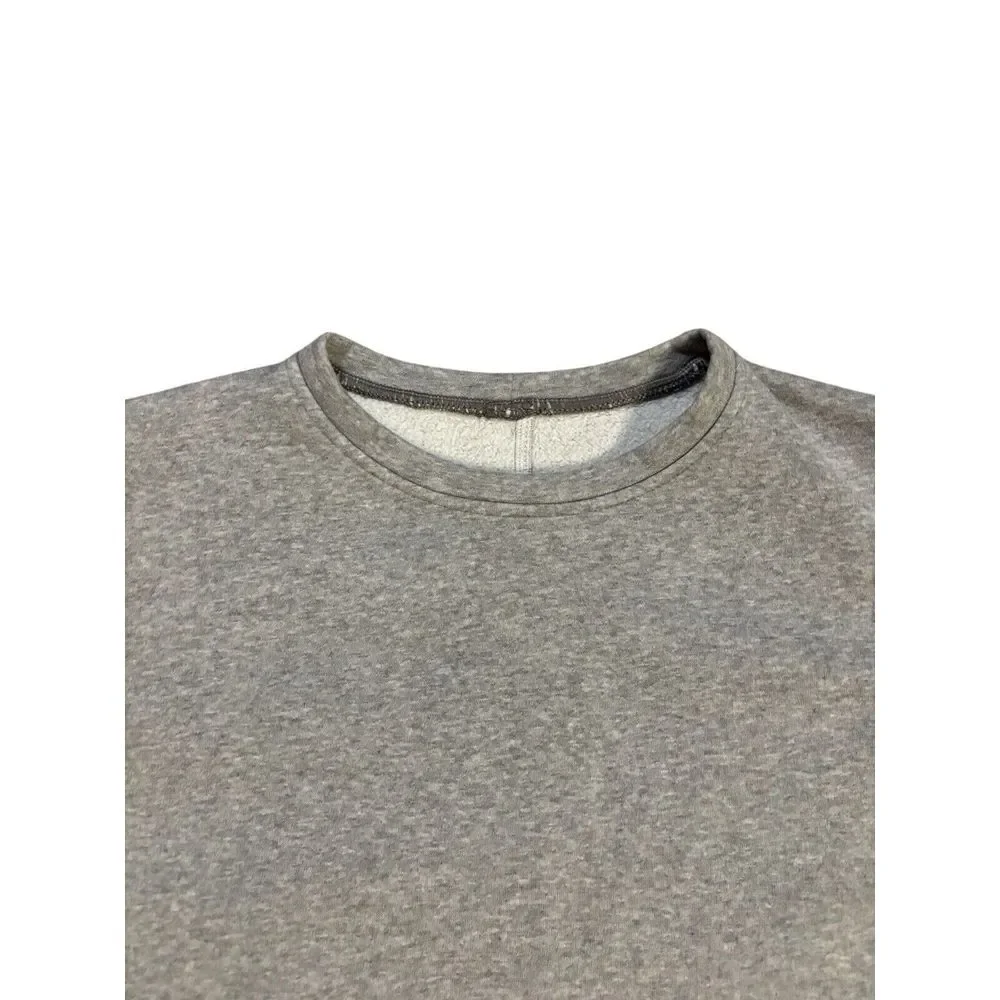 Lululemon Yes Fleece Crewneck Sweatshirt Gray Side Zips Pocket Size 6 Activewear
